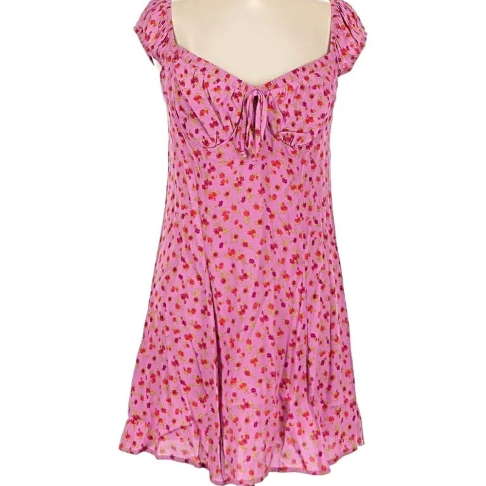 Wild Fable Pink and Red Floral Short Dress